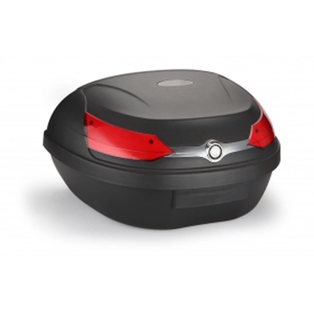 08018 Melns universāls motocikla koferis scooter XXL 46 L 2 ķiverēm
