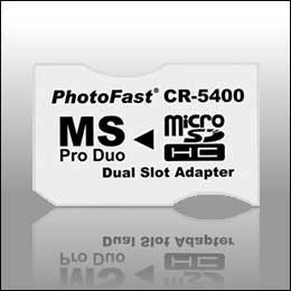 2xmicroSDHC uz MS Pro Duo adapteris ar dubulto slotu MicroSDHC kartēm