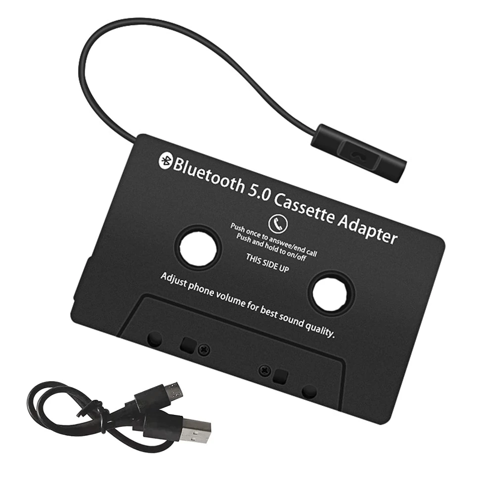 Bluetooth kasešu adapteris auto ar brīvroku zvaniem un Bluetooth 5.0