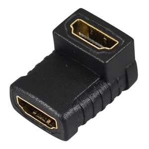 HDMI ligzda uz HDMI ligzdu 90° adapteris kompaktām un drošām savienojumiem