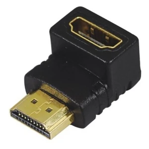 HDMI vīrieša uz HDMI sievietes adapteris 90° kompaktam savienojumam