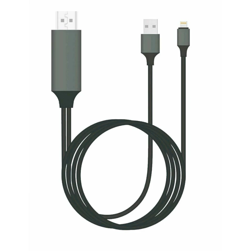 Lightning uz HDMI adapteris iPhone - saderīgs Apple HDTV kabelis