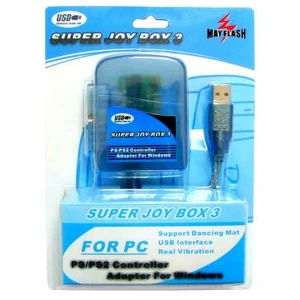 Mayflash Super Joy Box Pro 3 PS2 kontrollera adapteris uz PC ar USB
