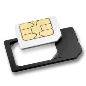 Melns elastīgs MicroSIM uz SIM adapteris iPhone un iPad