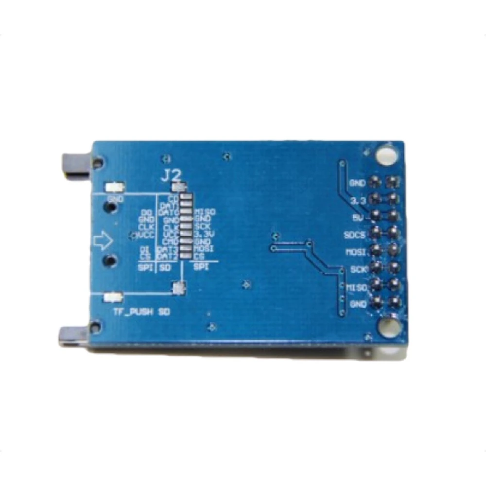 Detalle del adaptador tarjeta SD para Arduino con pines de conexión