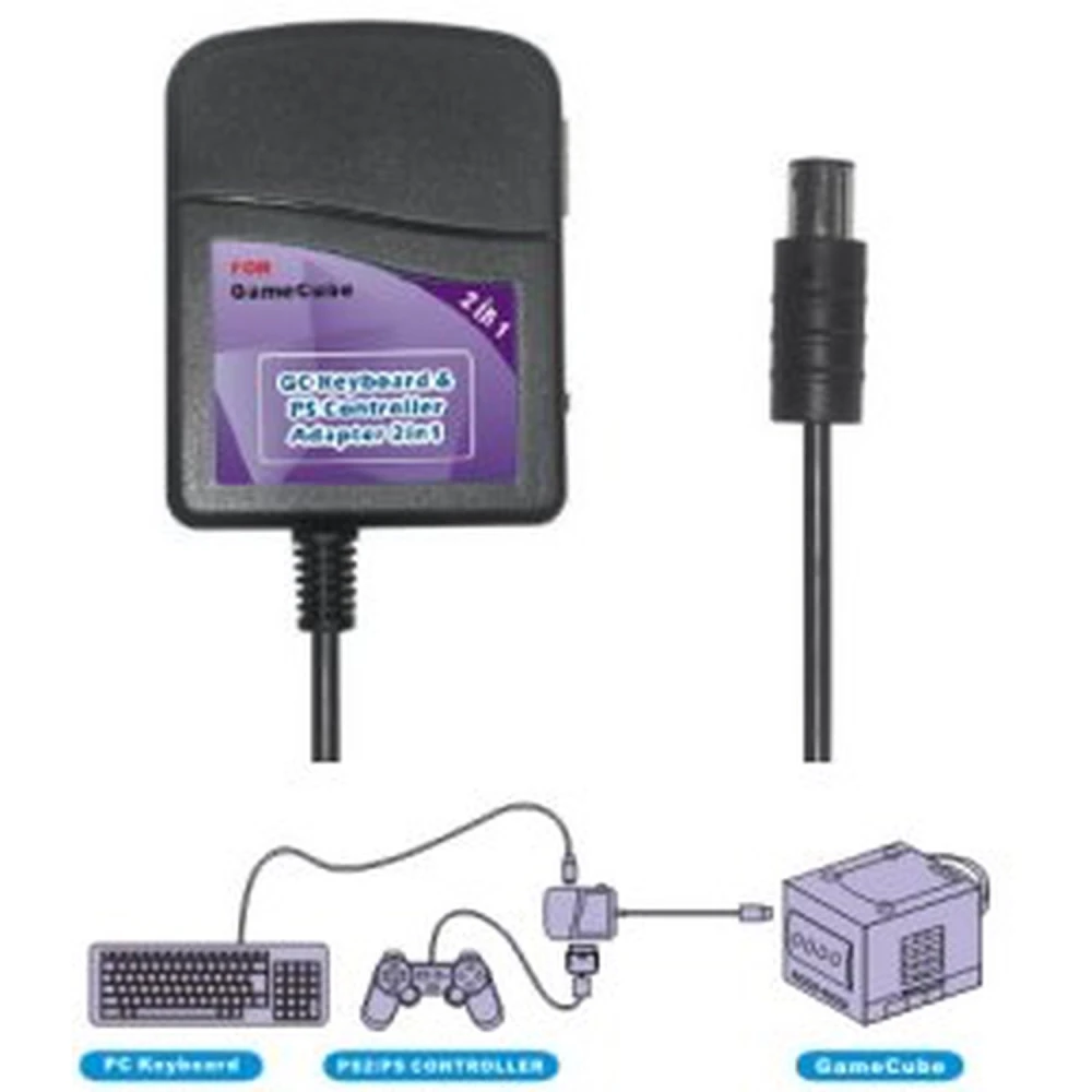 GameCube tastatūras un pults adapteris PS2/PSX