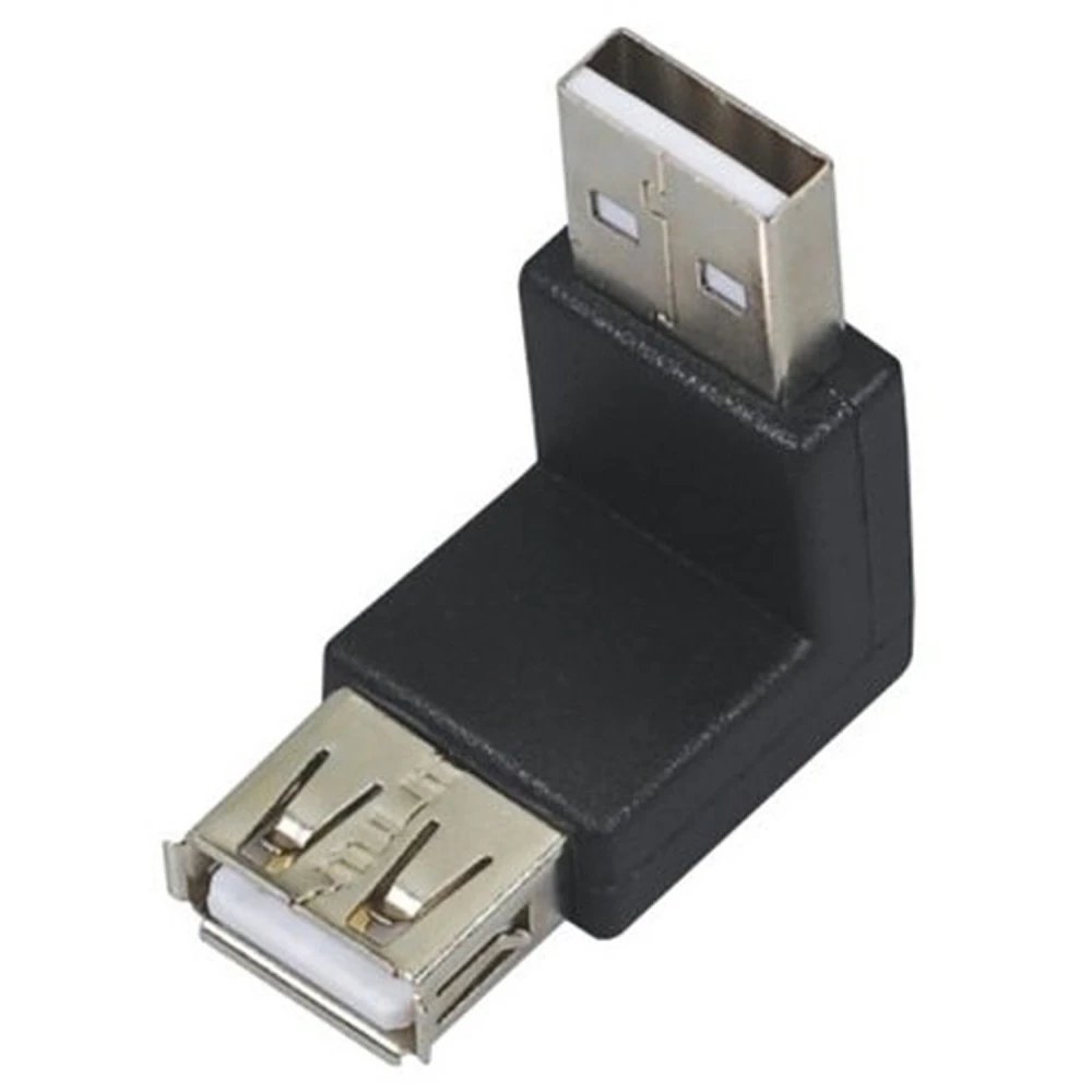 USB A vīrieša uz USB A sieviešu adapteris 90°