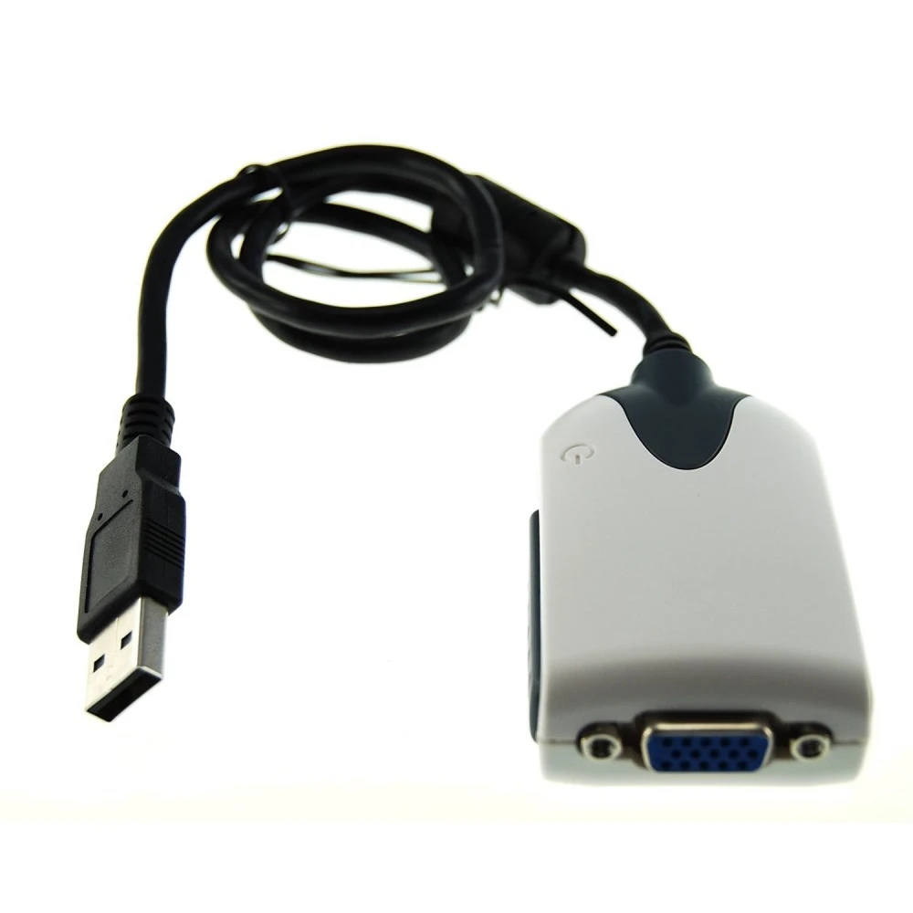 USB uz VGA adapteris papildu ekrānam, saderīgs ar Windows un Linux