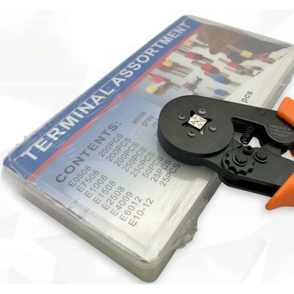 Knaibles ar uzgaļiem 0.25-10 mm² - 1200 gab. komplekts