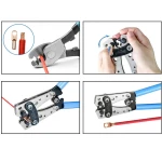 Kabeļu uzgaļu presēšanas knaibles 6-50mm² ar neslīdošiem rokturiem