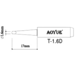 Aoyue T1,6d lodāmura uzgalis lodēšanas stacijām