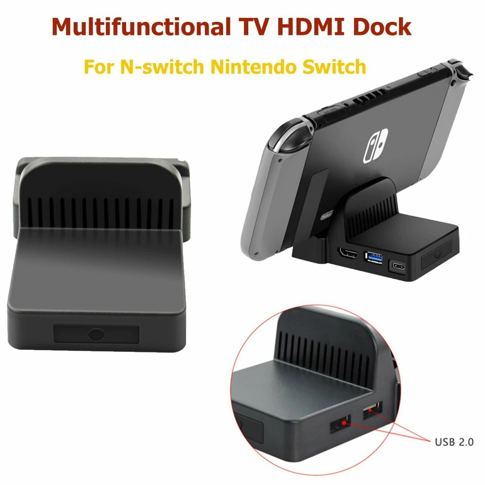 Pārnēsājama dokstacija Nintendo Switch - kompakts HDMI USB mini doks