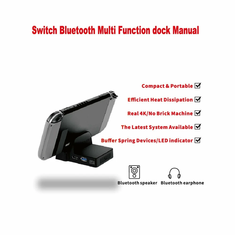 Pārnēsājama dokstacija Nintendo Switch - kompakts HDMI USB mini doks