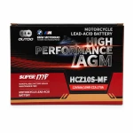 Motocikla Akumulators AGM 12V 9Ah OUTDO HCZ10S-MF - Saderīgs ar Yuasa YTZ10S(-BS) / GTZ10S / ETZ10S