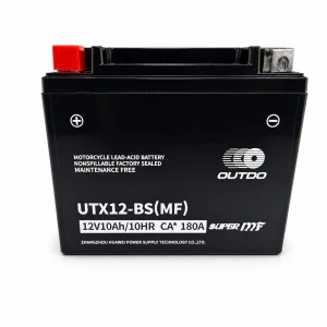 Motocikla Akumulators AGM 12V 10Ah OUTDO UTX12-BS(MF) - Saderīgs Yuasa YTX12-BS / GTX12-BS / ETX12-BS