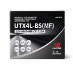 Motocikla akumulators AGM 12V 4Ah OUTDO UTX4L-BS(MF) - Saderīgs ar Yuasa YTX4L-BS / GTX4L-BS / ETX4L-BS
