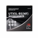 Motocikla akumulators AGM 12V 5Ah OUTDO UTX5L-BS(MF) - Saderīgs ar Yuasa YTX5L-BS / GTX5L-BS / ETX5L-BS