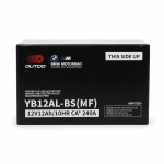 Motocikla akumulators AGM 12V 12Ah OUTDO YB12AL-BS(MF) - Saderīgs ar Yuasa YB12AL-A2 / GS YB12AL-A2 / 12N12-4A-1 (flooded līdzīgs)
