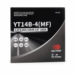 Motocikla akumulators AGM 12V 12Ah OUTDO YT14B-4(MF) - Saderīgs ar Yuasa YT14B-BS / GT14B-BS / GT14B-4 / ETZ14B-BS / ET14B-4