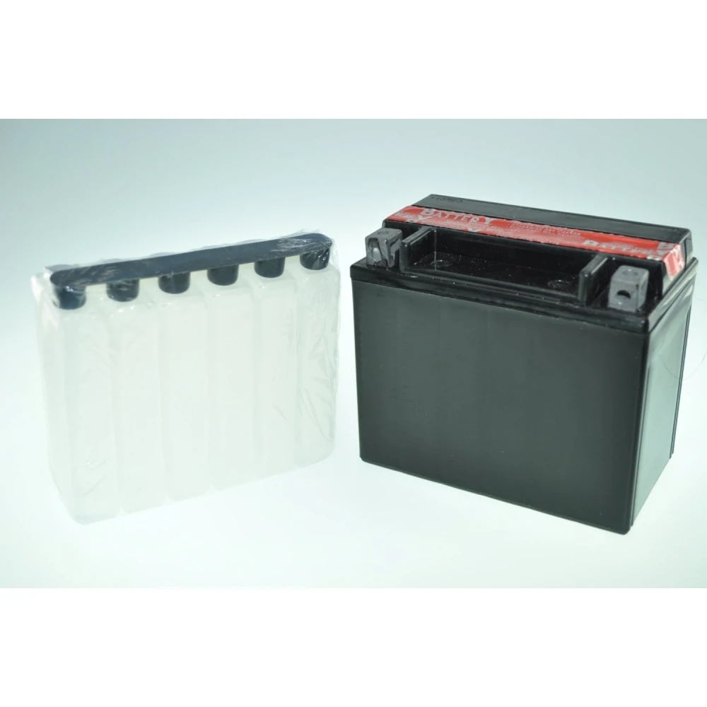 Bateria Moto YTX12-BS OUTDO vista lateral con bornes positivos a la izquierda