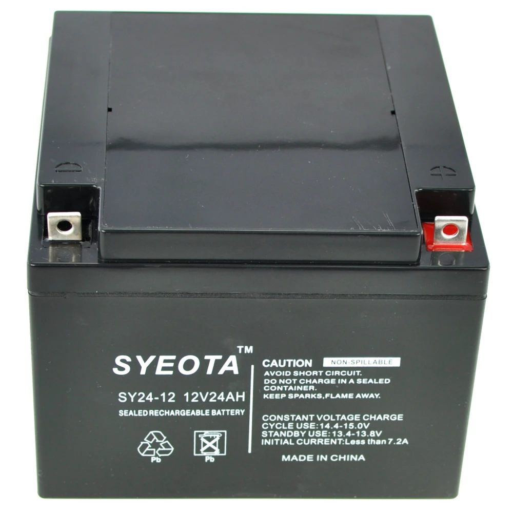 Bateria plomo sellada SY24-12 12V 24Ah recargable para UPS