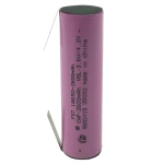 Augstas kvalitātes uzlādējama 18650 baterija 2600mAh 3,7V ar lodēšanas mēlīti