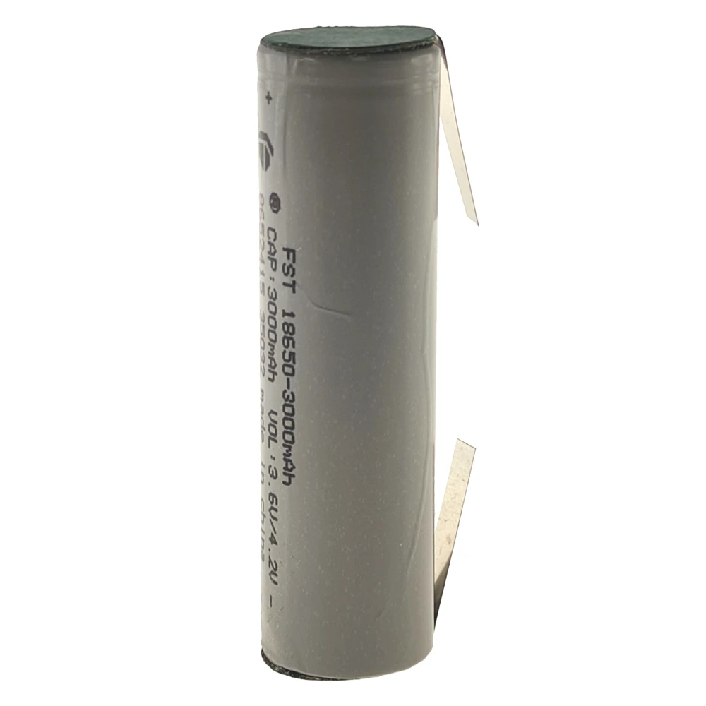 Augstas kvalitātes 18650 uzlādējams akumulators 3000mAh ar lodēšanas cilni