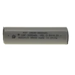 Batería 18650 con lengüeta para soldar mostrando dimensiones
