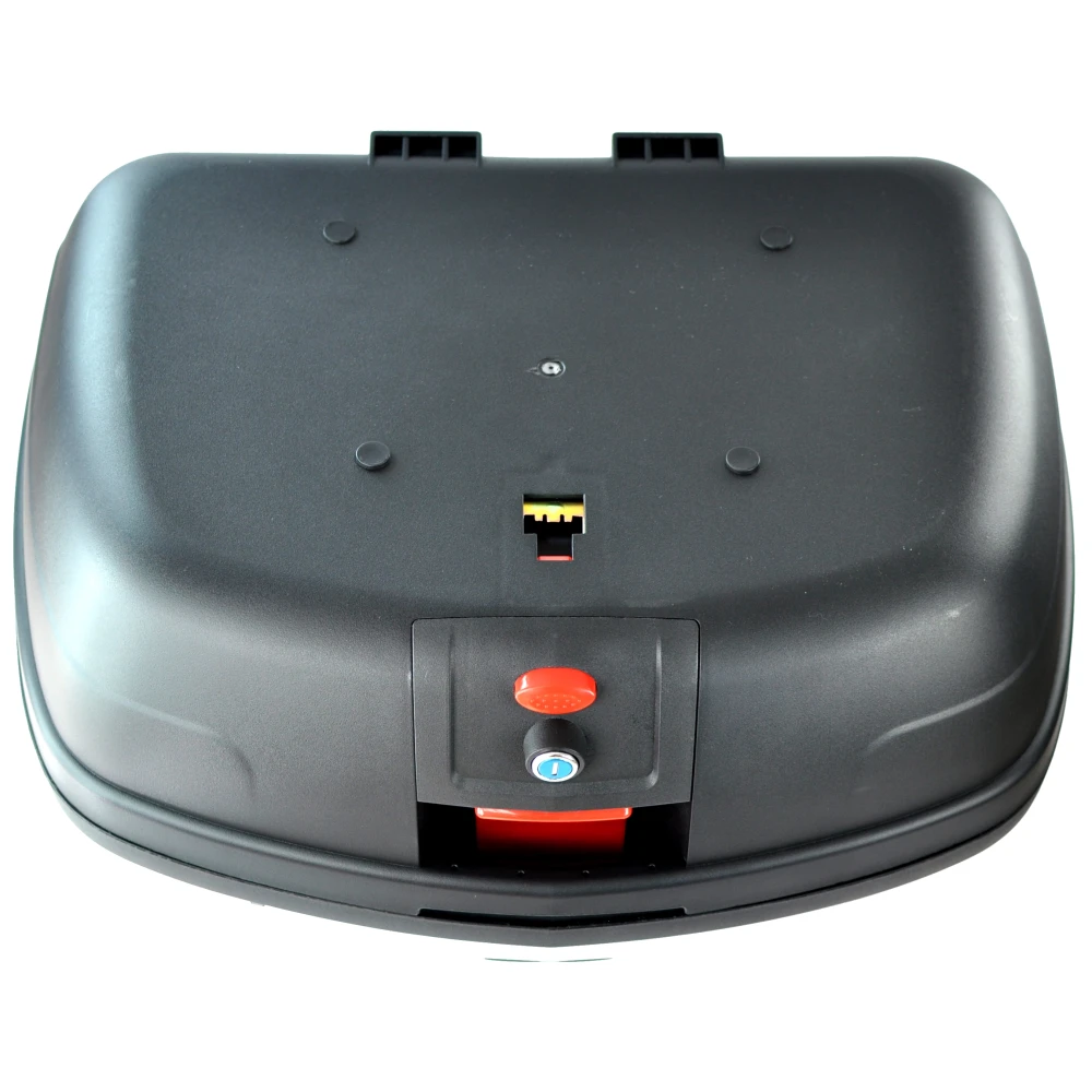 Universāls 46 litru motocikla koferis sudraba - XXL koferis 2 ķiverēm ar slēdzeni