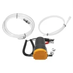 Bomba para extracción de aceite y gasolina 12V conectada a batería de coche