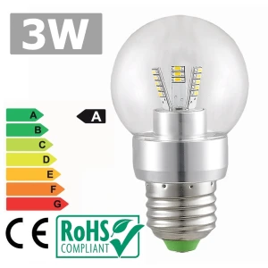 LED spuldze E27 3W 3300K silta gaisma ar 360º apgaismojumu