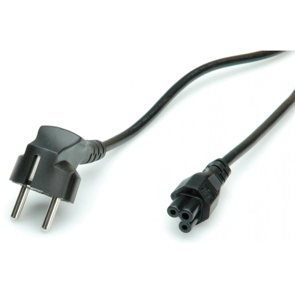 Enchufe Schuko de 90 grados en cable de alimentación para portátil