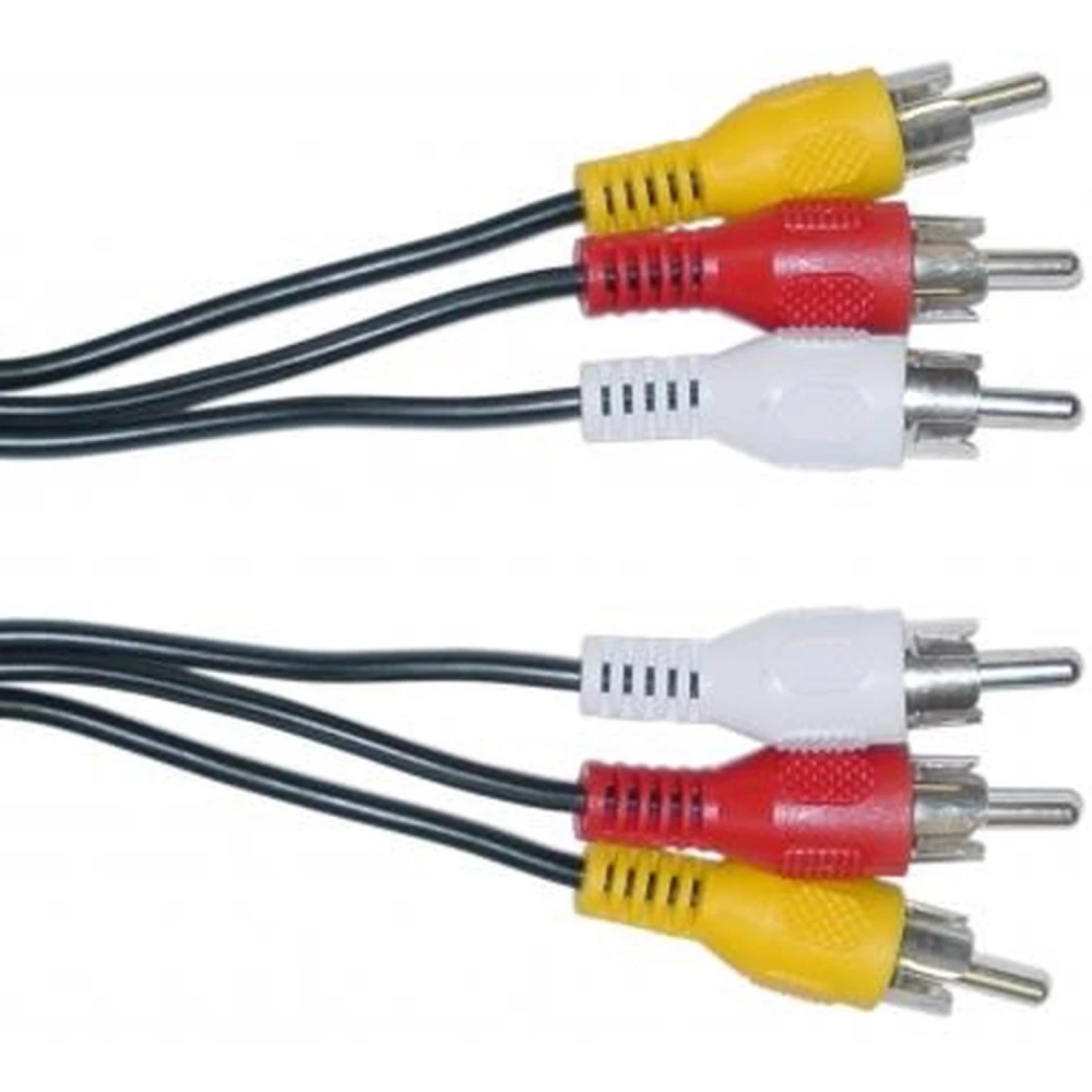 3 RCA audio un video kabelis 1.2 metri audio un video savienošanai