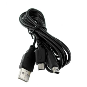 Saderīgs USB dubultais uzlādes kabelis NDSLITE, NDSI, DSI XL un 3DS