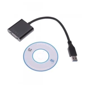 satkit USB 3.0 uz VGA pārveidotāja kabelis monitoram 1080p - satkit