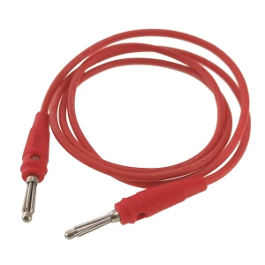 Amass silikona testvads banana spraudnis–spraudnis 4mm 14AWG sarkans