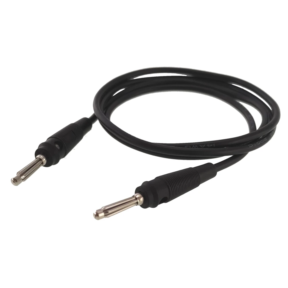 Banāna testa kabelis vīrietis-vīrietis 4mm 1m melns 14AWG