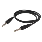 Banāna testa kabelis vīrietis-vīrietis 4mm 1m melns 14AWG