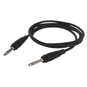 Banāna testa kabelis vīrietis-vīrietis 4mm 1m melns 14AWG