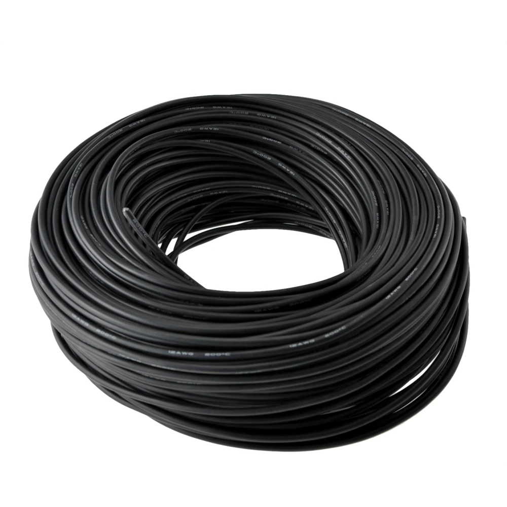Elastīgs 12AWG silikona kabelis, izturīgs līdz 200º un 600V