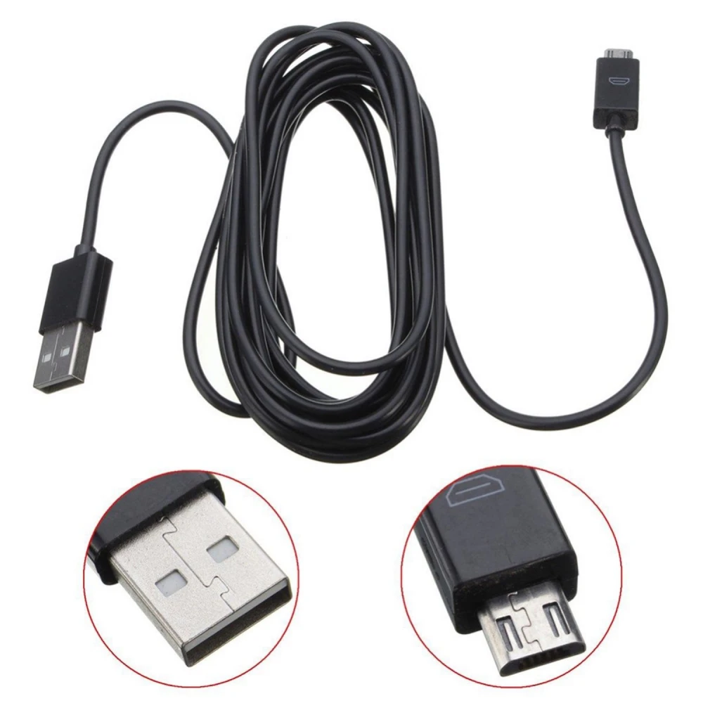 Micro USB kabelis 3 m PS4 un Xbox One pultim
