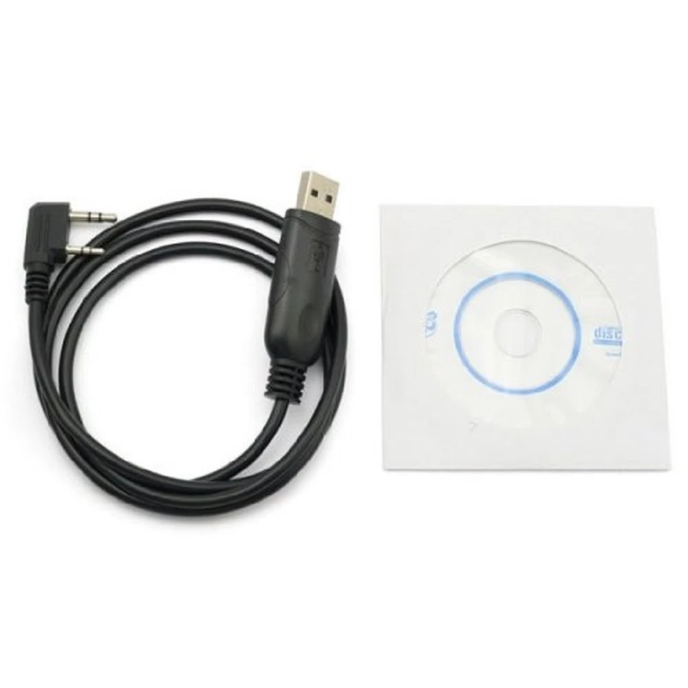 Cable programación Baofeng USB conectado a emisora walkie talkie Baofeng UV-5R
