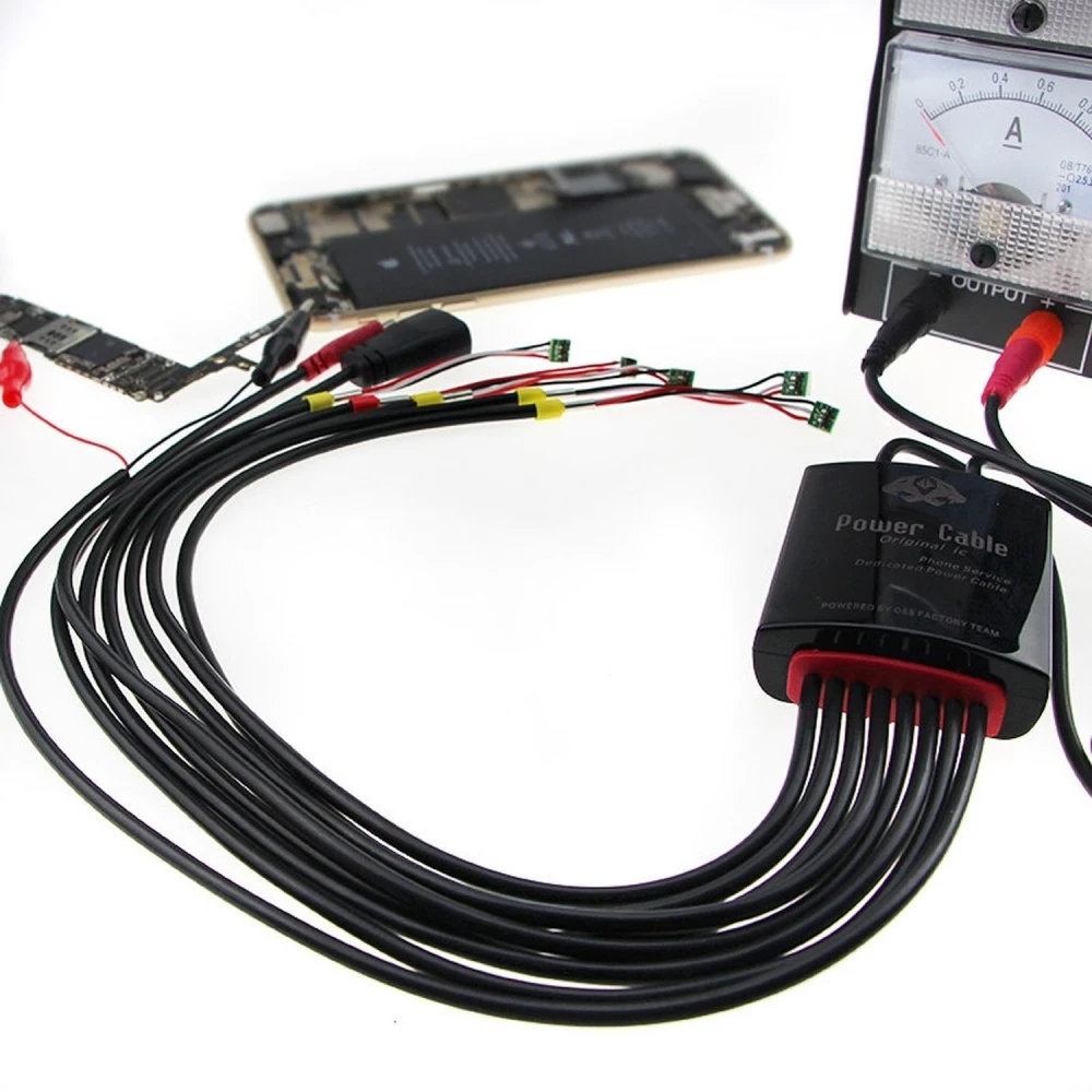 Īpašs barošanas kabelis ar akumulatora savienotājiem iPhone 7, 6S un Samsung