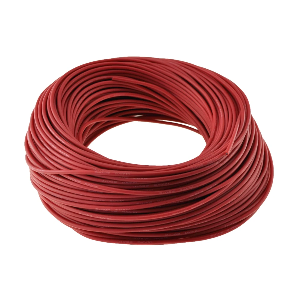 Silikona kabelis 14awg 200 grādi sarkans elastīgs un izturīgs līdz 600v
