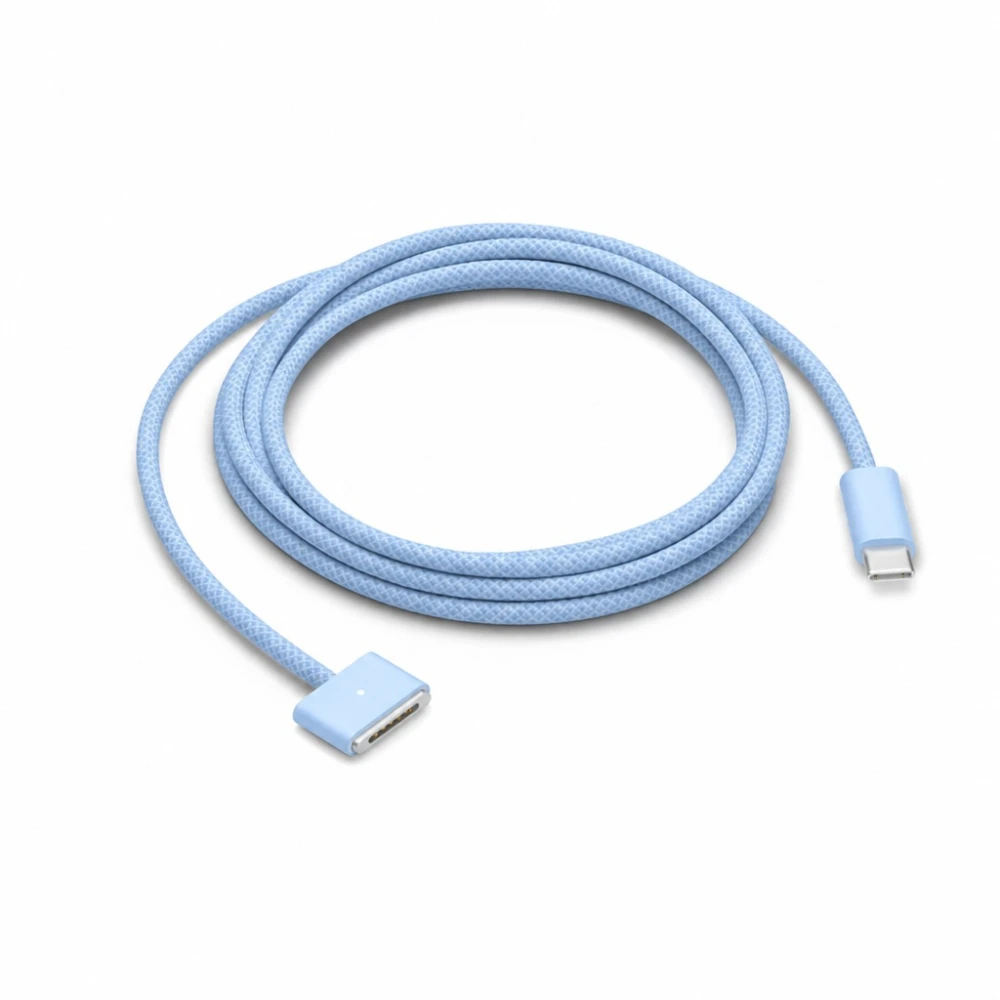USB-C uz MagSafe 3 140W kabelis MacBook Pro un Air - 2 m pīts, Sky Blue