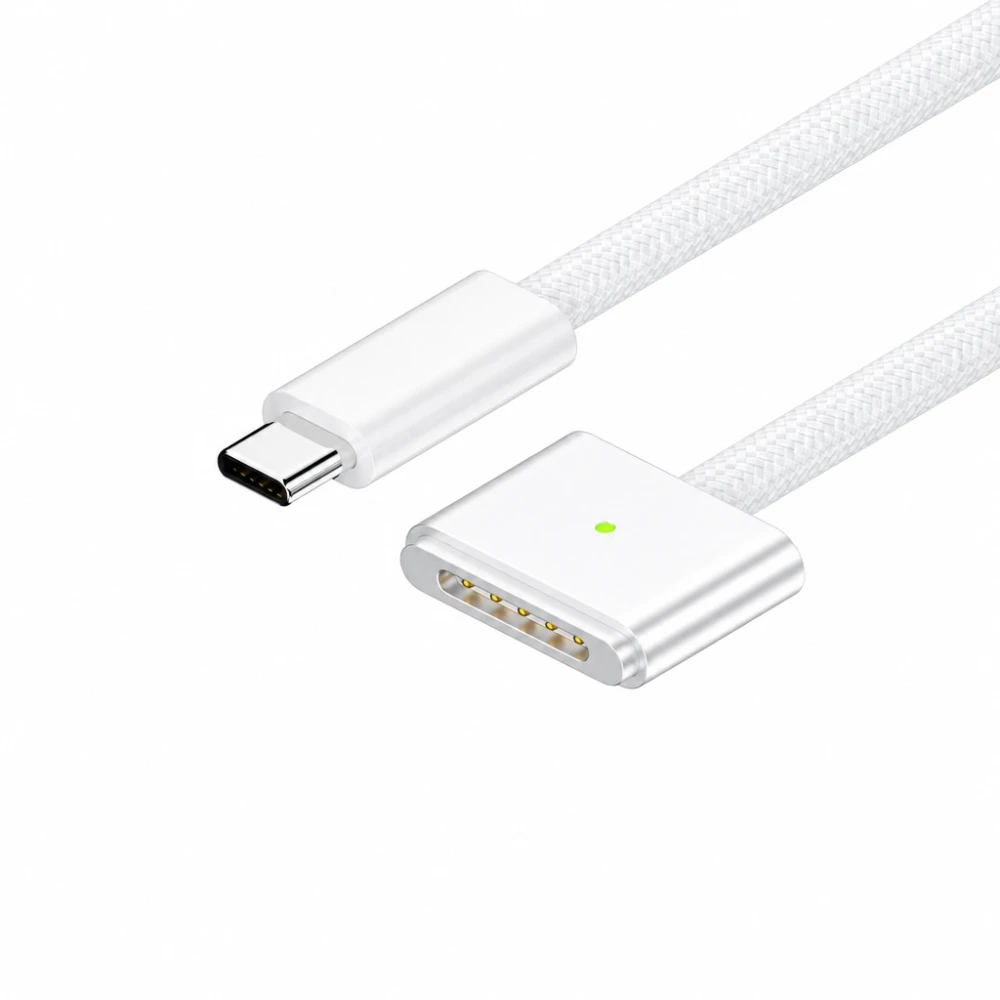 USB-C uz MagSafe 3 140W kabelis MacBook Pro un Air - 2 m pīts, Balts