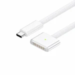 USB-C uz MagSafe 3 140W kabelis MacBook Pro un Air - 2 m pīts, Balts