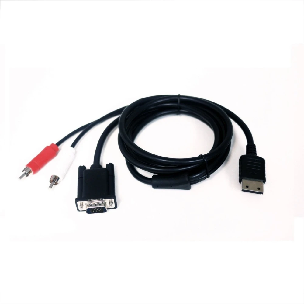 Sega Dreamcast VGA kabelis ar audio TV un monitoram