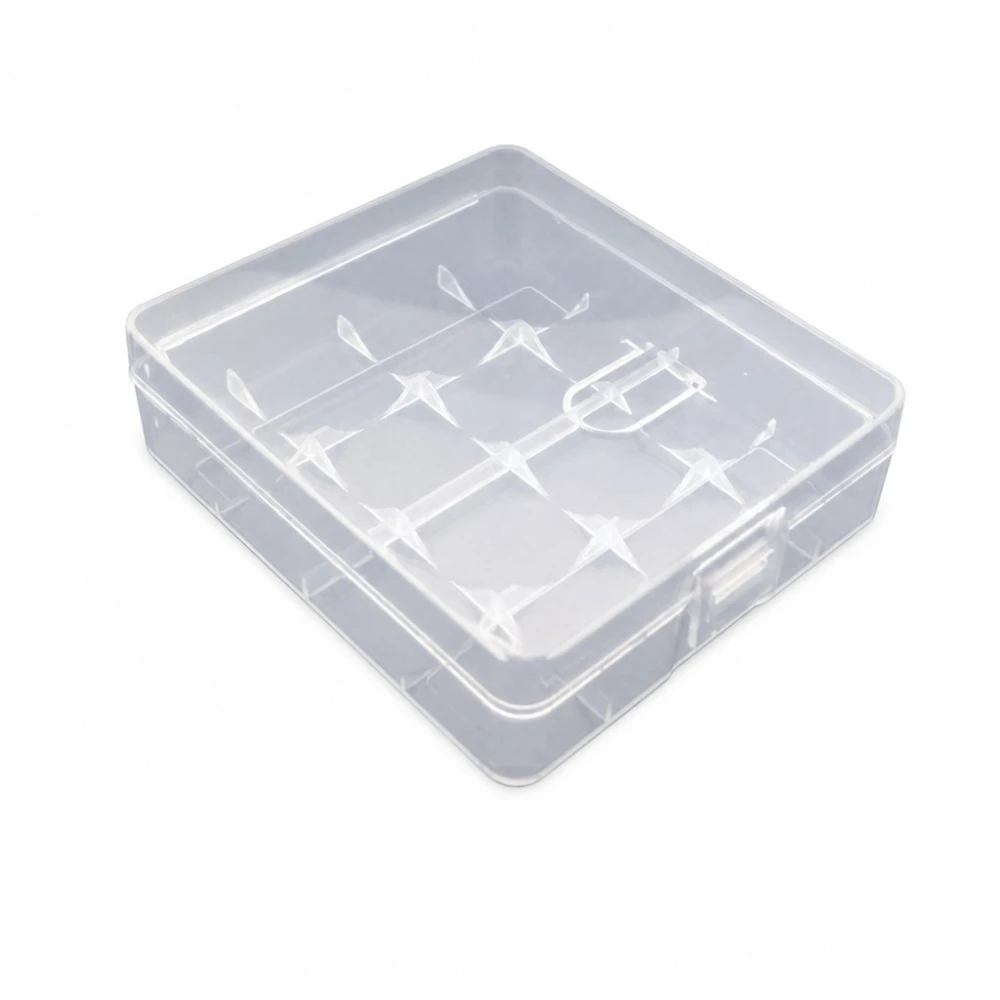 Bateriju Turētāja Kārba 4× 18650 Caurspīdīgs Plastmasa Uzglabāšana Aizsardzība