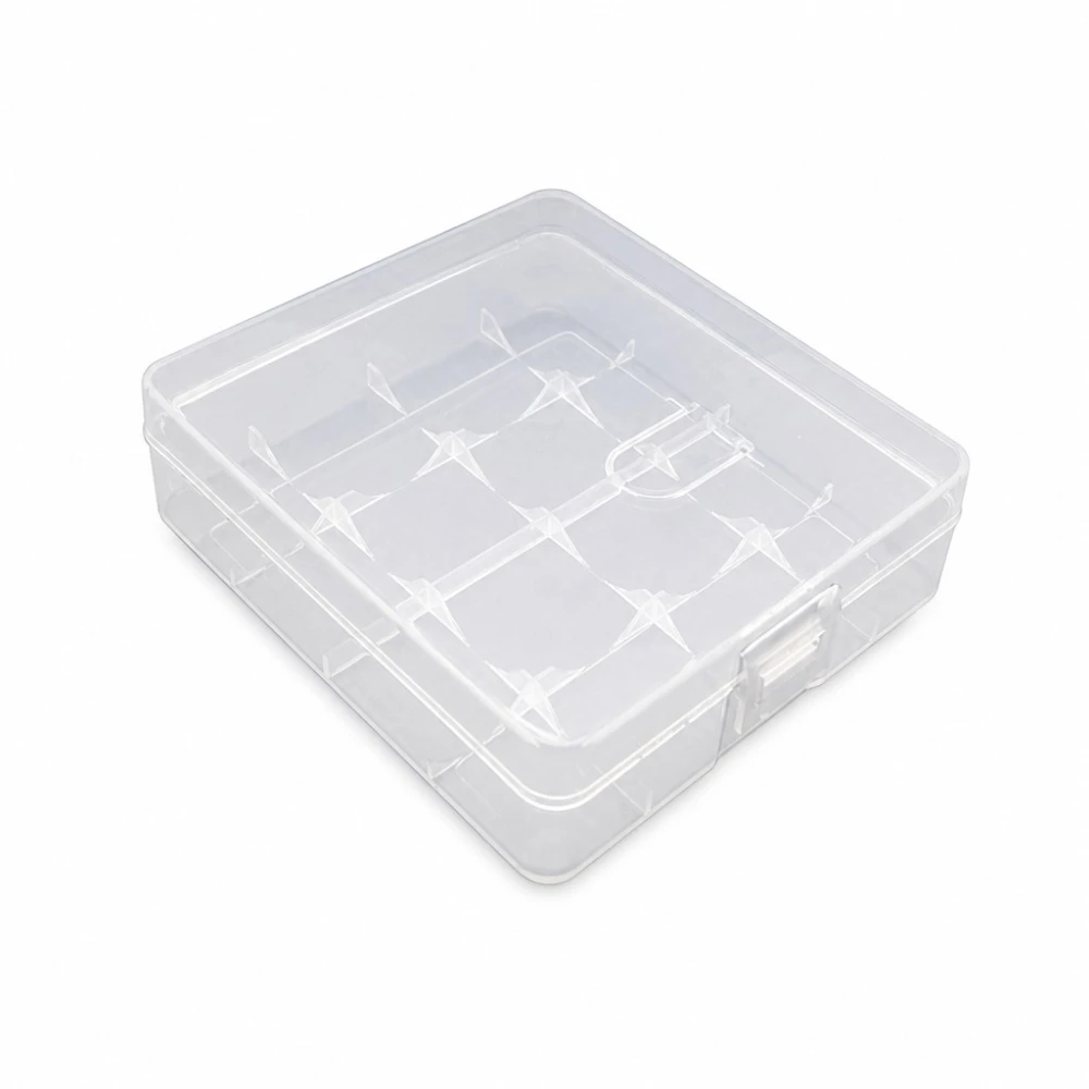 Bateriju Turētāja Kārba 4× 18650 Caurspīdīgs Plastmasa Uzglabāšana Aizsardzība